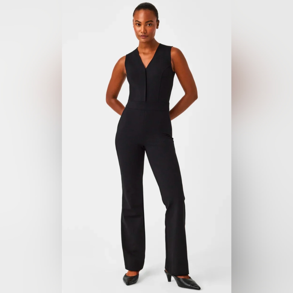 SPANX Black Sleeveless Jumpsuit